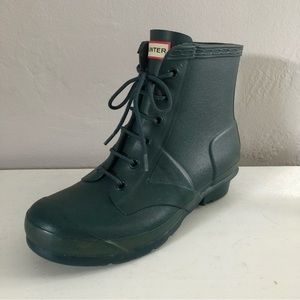 Hunter kids lace up rain boots